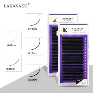 LAKANAKU Silk Protein Individual Eyelashes Matte Finish Easy to Use Thickening Artificial Fiber Eyelashes Chinese Brand