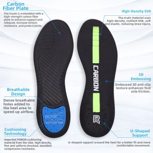 Carbon Fiber Torsion Resistance Anti-slip Shock Absorption Insoles