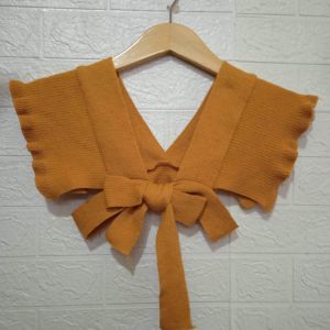 L Vest rajut crop ruffle anak atasan anak perempuan