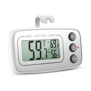Brifit Fridge Thermometer Digital Refrigerator Freezer Thermometer with Large LCD Display Min/Max Function 3 Support Methods °C/°F Convertible for Home Restaurants Bars