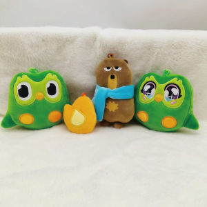 Bandai | 12CM Lovely Green Duo Plushie of Duo The Owl Cartoon Anime Plush Pendant Soft Stuffed Animal Dolls Children Birthday Gift