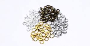 30pcs/lot 9 10 11 12 13 15mm Gold Stainless Steel Lobster Clasp Hooks Findings Connector For Jewelry Making DIY Chain Supplies