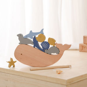 Sea Animals Wooden Balancing & Fishing Toddler Children Toy