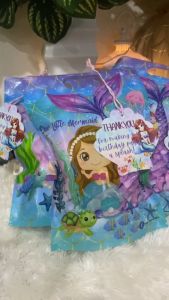 Little Mermaid Theme Favor Tags Hangtag Greeting Cards Birthday Party Giveaways Souvenir Thank You Card