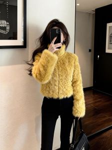 Yellow Fleece Lined Stylish New Winter Jacket