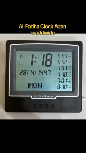 KL Stock! Jam Azan Degitial Islamic Mosque Azan Wall Clock Muslim Prayer Alarm Calendar