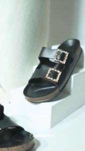 DUNKENSTOCK Kimmy Sandal Wanita Sendal Selop Slip On Birken Puyuh Bahan Premium Model Terbaru Kekinian