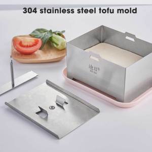 Tofu Press Mold Cheese Making Molds Food Grade Stainless Steel Tofu Maker Press Mold Kit Homemade Tofu Mold Kitchen Tool Set