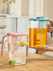 Large Capacity Food Grade Plastic Cold Water Pot for Fruit Tea Brewing Refrigerator Use Home Kitchen Essential  Style