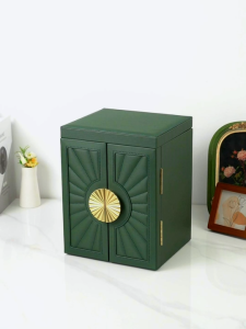 กล่องเครื่องประดับกล่องเครื่องประดับสตรีกระจกสากลกล่องเครื่องประดับ6ชั้นแสดงวงแหวนหูสร้อยคอสร้อยข้อมือ