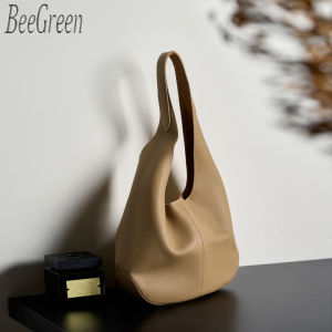 BeeGreen กระเป๋าผู้หญิงสะพายหนังจริงหรูหราคุณภาพสูงกระเป๋าแบบหนีบแขนกระเป๋าเดินทางนุ่ม