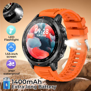 Đồng Hồ Thông Minh T-rex3 Men Pin Bền 1400mAh Màn Hình HD 1.53 Inch Thiết Bị Theo Dõi Thể Dục Máy Đo Nồng Độ Oxy Trong Máu Đèn Pin LED Dành Cho Android