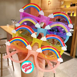 Kacamata Gaya Anak Perempuan Bingkai Pelangi New Trend High Quality Import