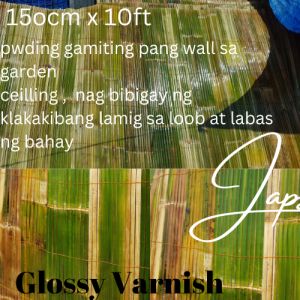 Affordable Wall Decor: Kawayan 150cm x 10ft Glossy Varnish Wall
