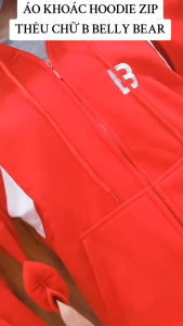 Áo Khoác Zip Hoodie  Nam Nữ Thêu Chữ B Chất Thun Nỉ Len Dài Tay Phồng Cánh Dơi Form Boxy Chống Nắng Thu Đông Top Jacket