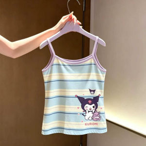Cartoon Striped Breathable Summer Girls Tank Top