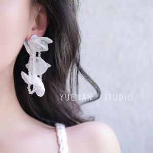 Colorful Beach Photo Earring Atmosphere Sensation Ear Jewelry Vacation Mosquito Coil Alloy Ear Clip for Women Fresh out New