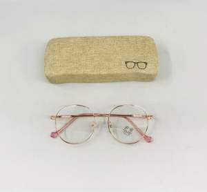 Happy hour toy’s Korean Fashion Round Computer Eyeglasses Women With Antibluelight Repleaceble lens