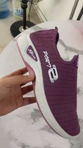 Fashion Nova 💝 READY STOCK Sport Slip on Sneaker Womens Sport Shoes Kasut Walking Running Lady Perempuan Wanita Lawa Gift
