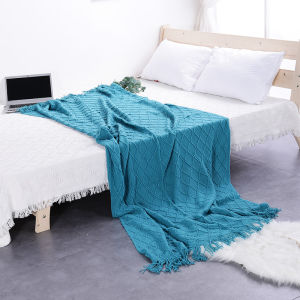 ผ้าห่มตกแต่งสไตล์ยูโรเปียนแบบนิ่มสบาย ๆ ผ้าห่มขนาดเตียงแบบลำลองผ้าห่มตกแต่งห้องนอนแบบตัวอย่างของโรงแรมที่พักฤดูหนาว