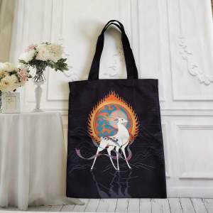 Dunhuang Cultural Creative Canvas Bag Youth Shoulder Nuevedeer Computer Satchel Zipper Bag Mogao Grottoes Mural Travel Memorial