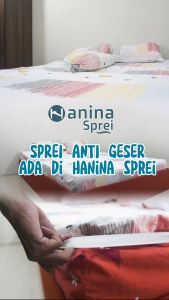 Sprei Anti Geser Katun Motif Rainbow Beats bahan poliester