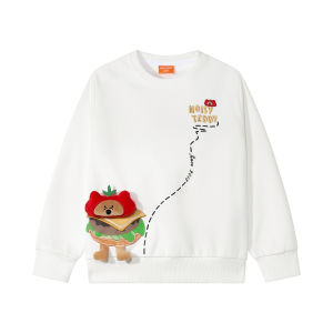 Cute Spring Casual Long Sleeve Round Neck Hoodie