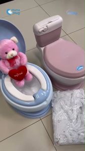 Milly กระโถนนั่งเด็ก ชักโครกเคลื่อนที่สำหรับเด็ก กระโถนจำลองชักโครก สุขาเคลื่อนที่เด็ก Potty Trainer