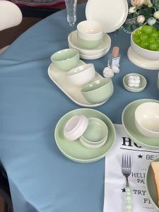 mornenjoy | Underglazed Cream Style Home Dinnerware Set
