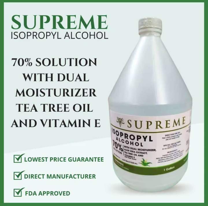 SUPREME ISOPROPYL ALCOHOL 1 GALLON 3.2L (FLORAL SCENT) BEST SELLER & FDA APPROVED Lazada PH