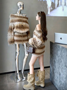 CHANGTONG | Retro Fashion Lazy Style One-Shoulder Sweater