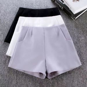ZZOE High Waist Chiffon Suit Shorts for Womens Korean Version Large A-line Wide Leg Slim Fit Hot Pants