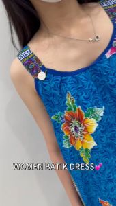 WOMEN BATIK DRESS SLEEVELESS PLUS SIZE/BATIK NIGHTY/BAJU BATIK INDONESIA/BAJU BATIK SIZE BESAR/COTTON READY STOCK GOOD QUALITY