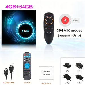 Smart TV Box T95 Android 16 8GB 256GB Allwinner H616 5G Dual Wifi BT5.4 8K HD Video Google Netflix Media Player Fast Set Top Box