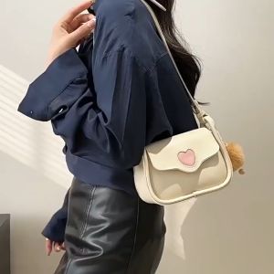 [Tặng Móc Treo] Túi Đeo Chéo Túi Tự Đan DIY Da Pu Có Hình Trái Tim Hồng Quà Tặng Thể Hiện Tình Yêu Với Bạn Gái - EB68