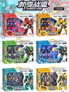 Transforming Robot Toy Box Set for Boys Car Transforming Mechanical Alliance Building Blocks Intelligent Interactive Dolls