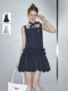 Unifree | Summer New No Sleeve Tie Bow A-Line Camisole Dress