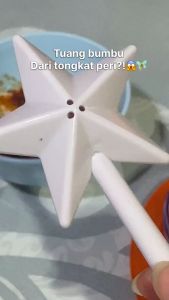 3 Lubang Star Bar Salter Plastik Magical Salt and Pepper Sprinkle Kualitas Tinggi