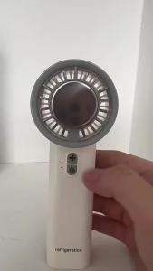 2026 New Rechargeable Mini Handheld Fan Portable Cooling Refrigeration Fan 199 Speed Adjustable Digital Display Foldable With LE