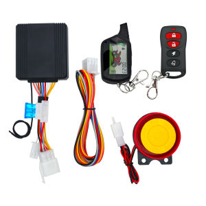 Motorcycle bidirectional anti-theft alarm remote control with vibration chirping display with remote start automatic anti-theft