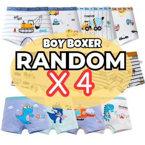 Random 4/8/12 Pieces Childrens Cotton Underwear Cartoon Hero Characters Print Boys Trunks Soft Breathable Boys Boxer Shorts