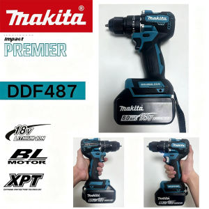 Makita Original DDF487 Cordless Driver Drill Brushless Electric Impact Screwdriver 18V Rechargeable Power Tool