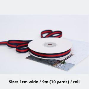 NingChu Ribbon | 1cm Stripe Korean Style Ribbon For DIY Crafts And Gift Wrapping