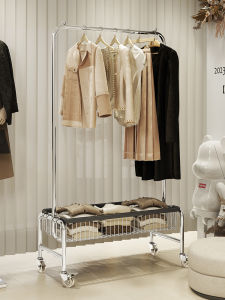 Moveable Clothing Rack for Display and Storage