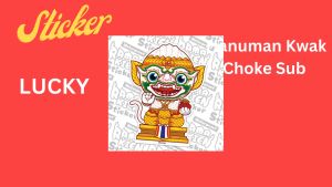 Sticker Waterproof Hanuman Ramakien - หนุมานกวักโชคทรัพย์ สติกเกอร์กันน้ำ สำหรับงานศิลปะและการเรียนรู้