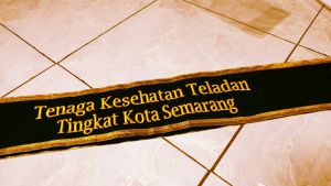 1 HARI JADI SELEMPANG WISUDA kain Bludru BORDIR model Dua Baris harga murah cepat jadi