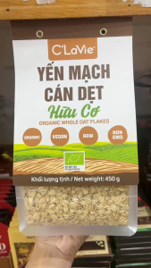 Date 05/27  Yến mạch cán dẹt hữu cơ CLaVie 450g