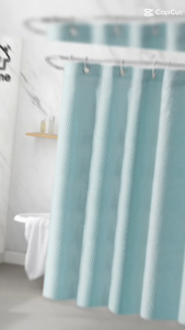Socone Luxury 5 Star Quality Shower Curtain Waterproof Non-transparent Makapal 180x180CM 70x70inches Including Shower Rings