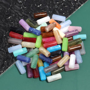 Bộ 50 Hai Màu Acrylic Hình Trụ Đám Mây Hạt Tròn 5 Mm Miếng Đệm Hạt Cho DIY Trang Sức Làm Vòng Cổ Vòng Tay Phụ Kiện