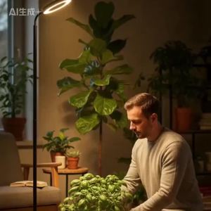 Floor Grow Light for Tall Plants 16"- 75.59" Height Adjustable Standing Grow Light with Stable Base Flexible Gooseneck